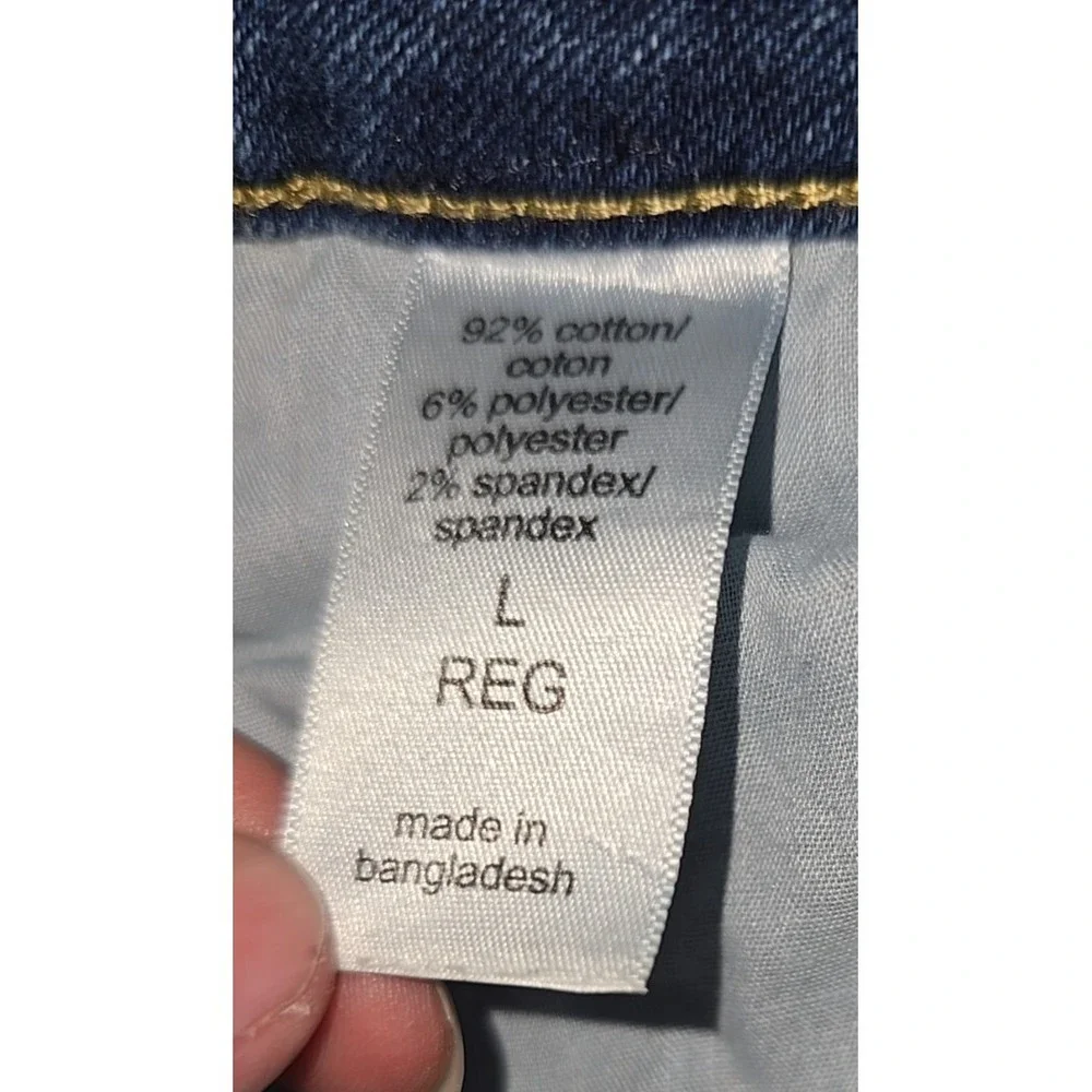 Maurices Jeans Womens L Jegging High‎ Rise Skinny Stretch Raw Hem Medium Wash